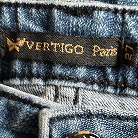VERTIGO PARIS Women Jeans Boot Cut Medium Dark Wash Relaxed Fit Size 27 x 31 - Picture 5 of 13